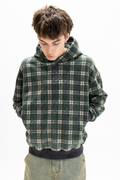 Forest Green Tartan Hidden Pocket Hoodie