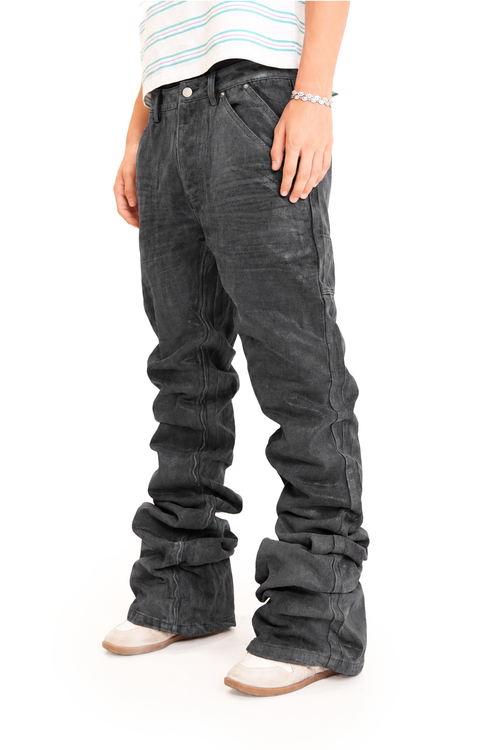 Black Waxed Stacking Denims
