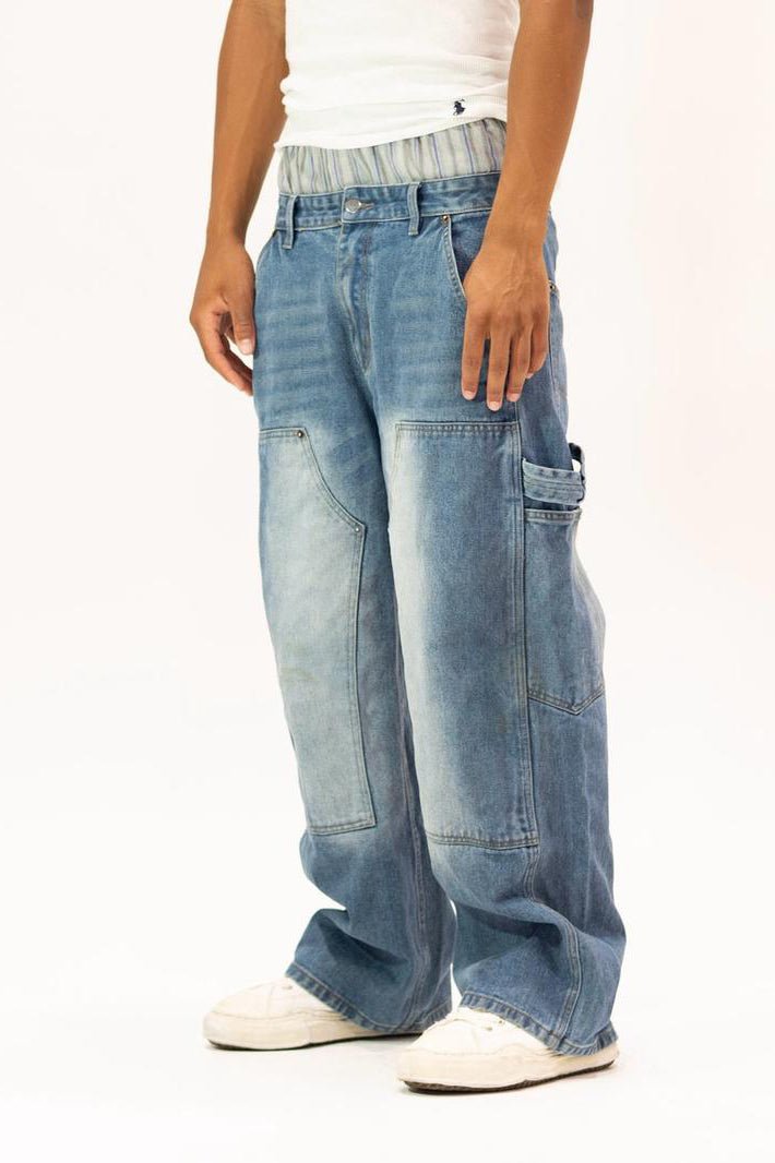 Washed Blue Boxerdenims