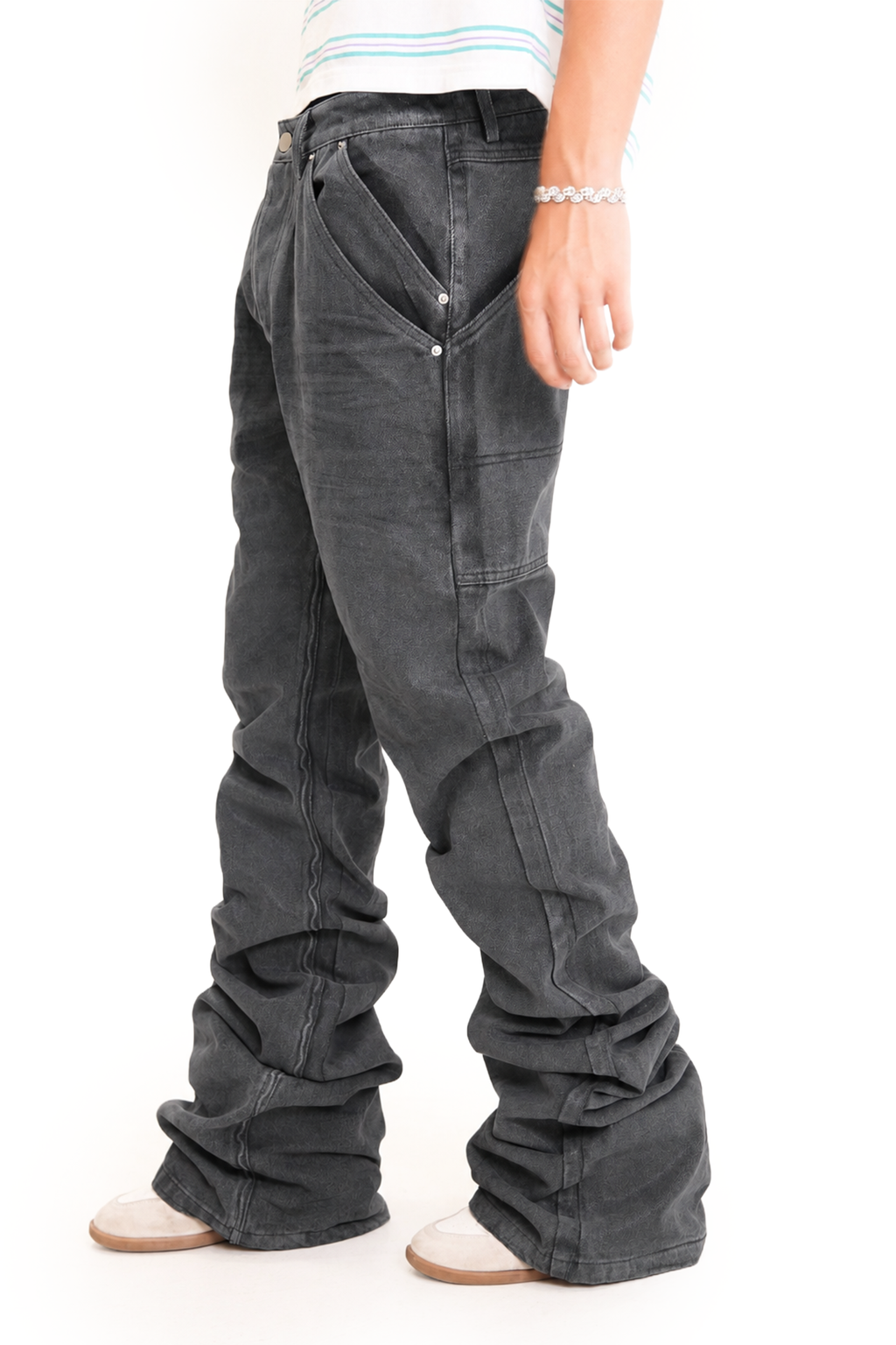 Black Waxed Stacking Denims