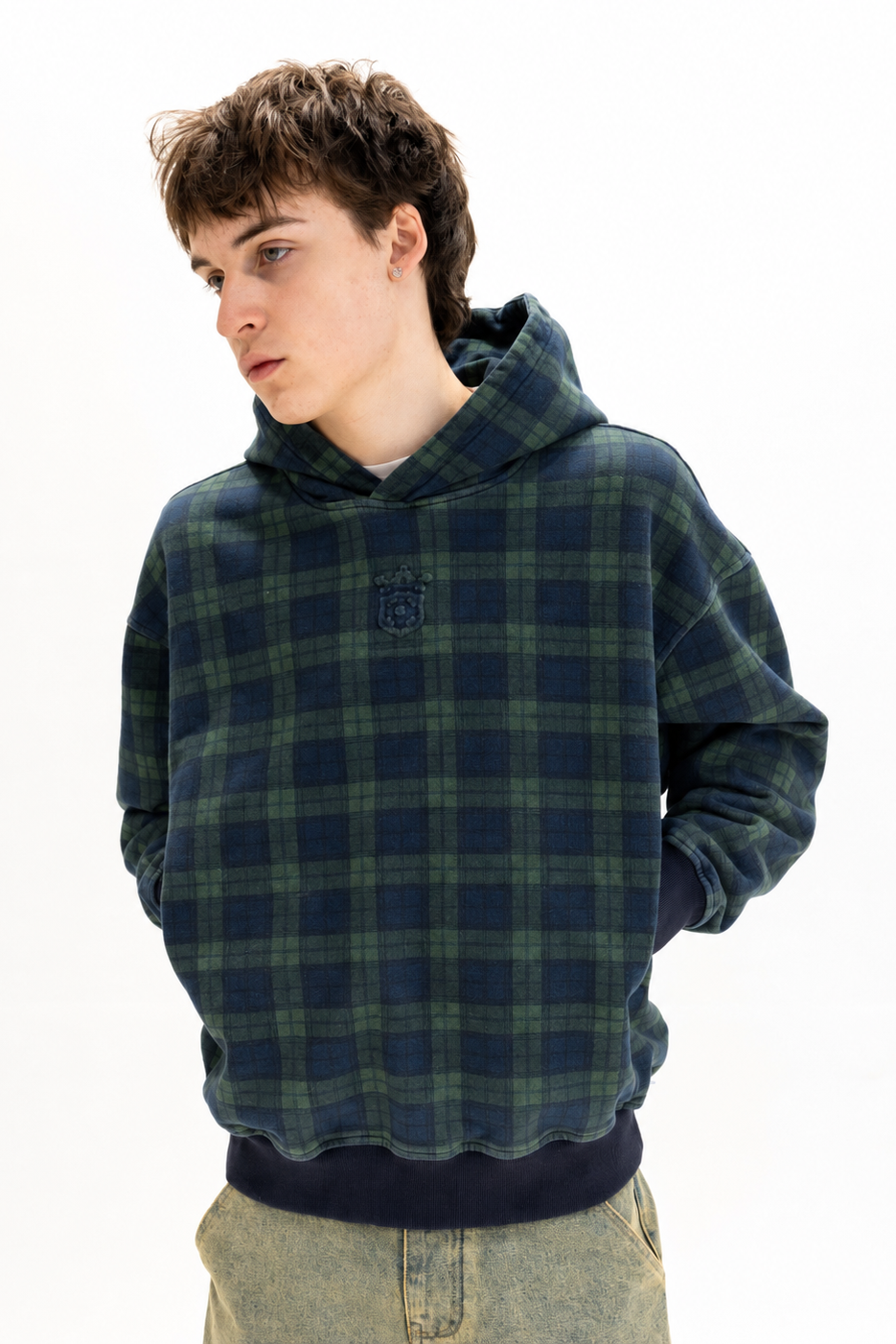 Blackwatch Tartan Hidden Pocket Hoodie