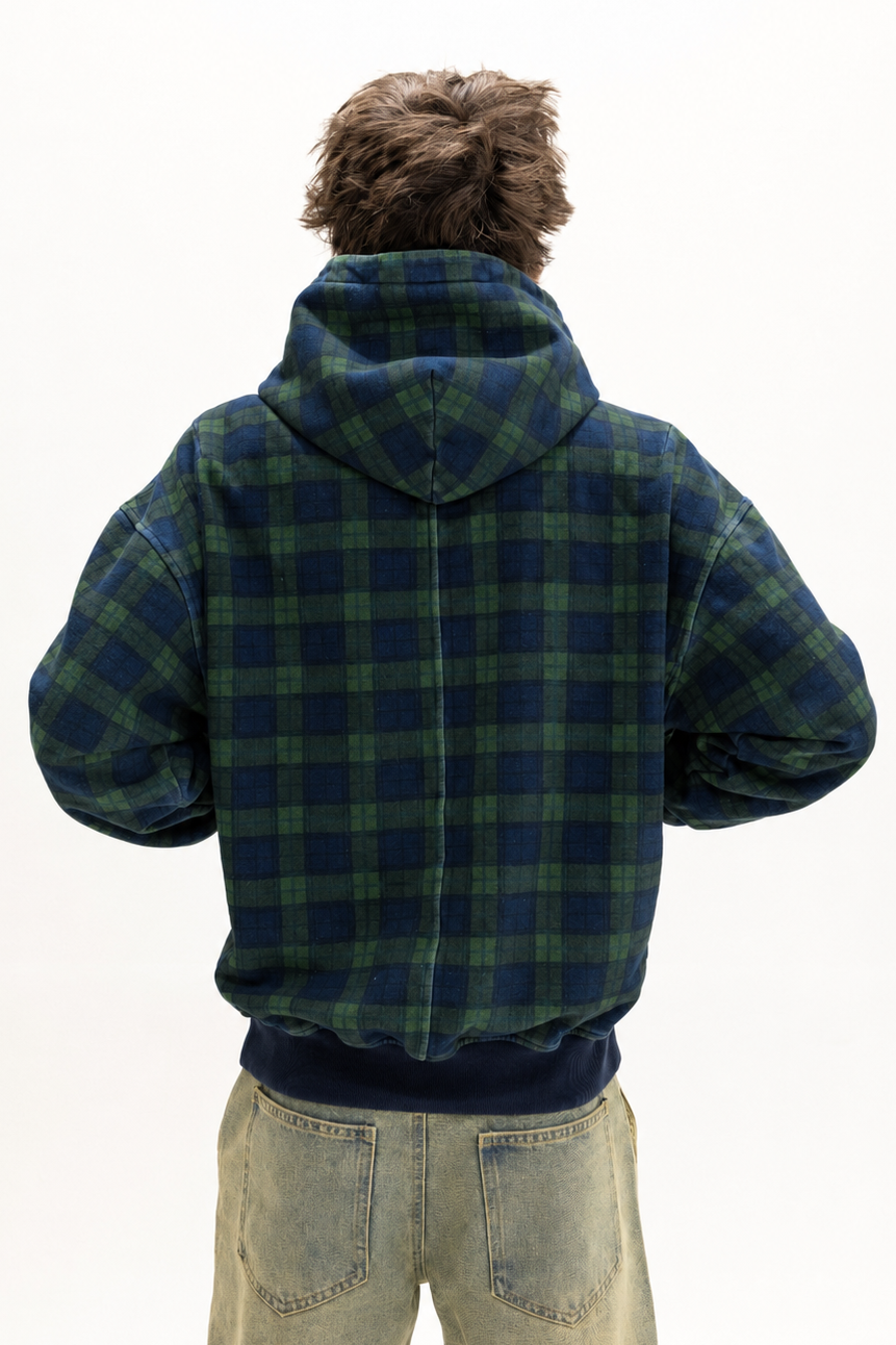 Blackwatch Tartan Hidden Pocket Hoodie