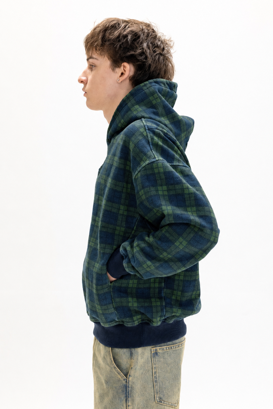 Blackwatch Tartan Hidden Pocket Hoodie