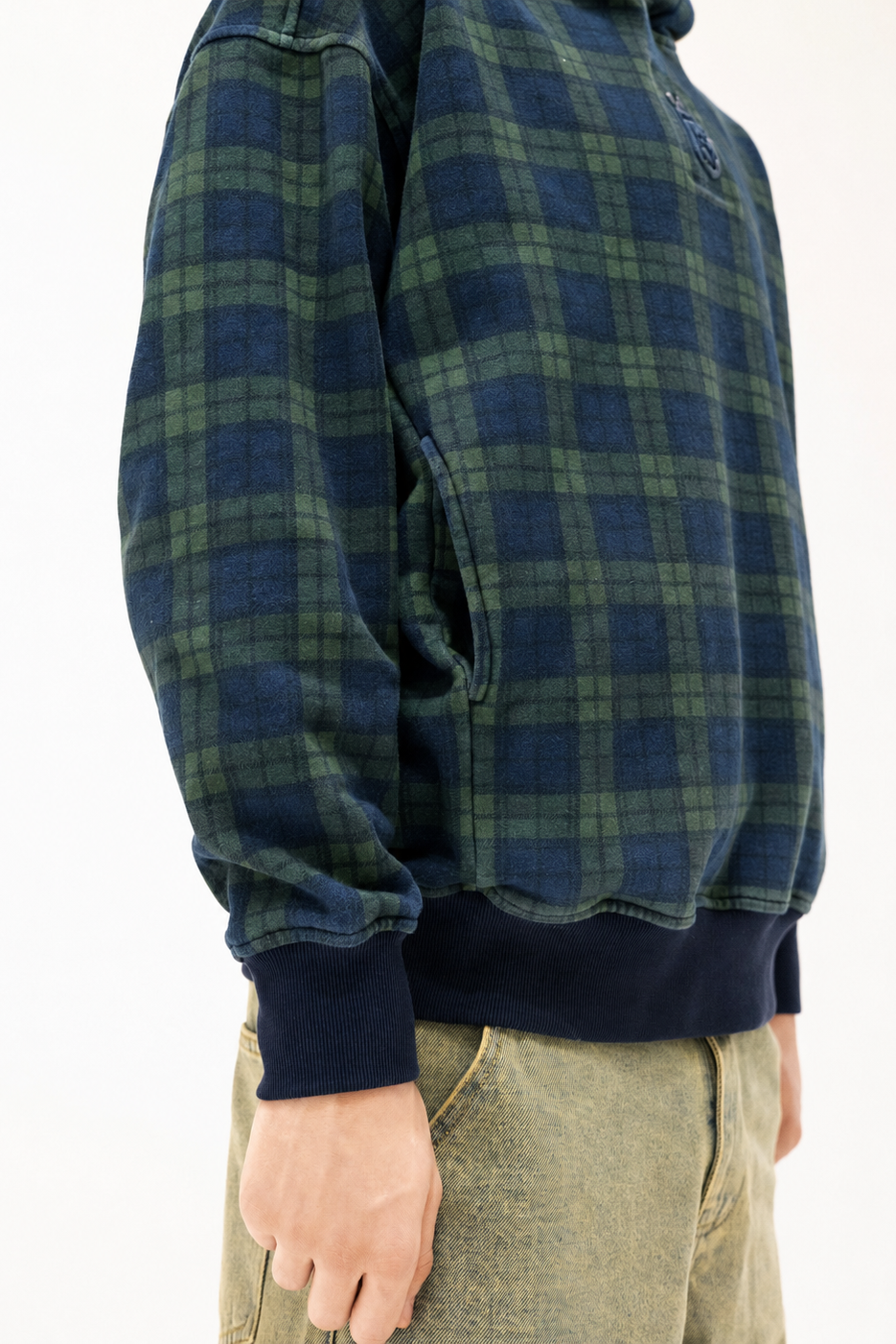 Blackwatch Tartan Hidden Pocket Hoodie