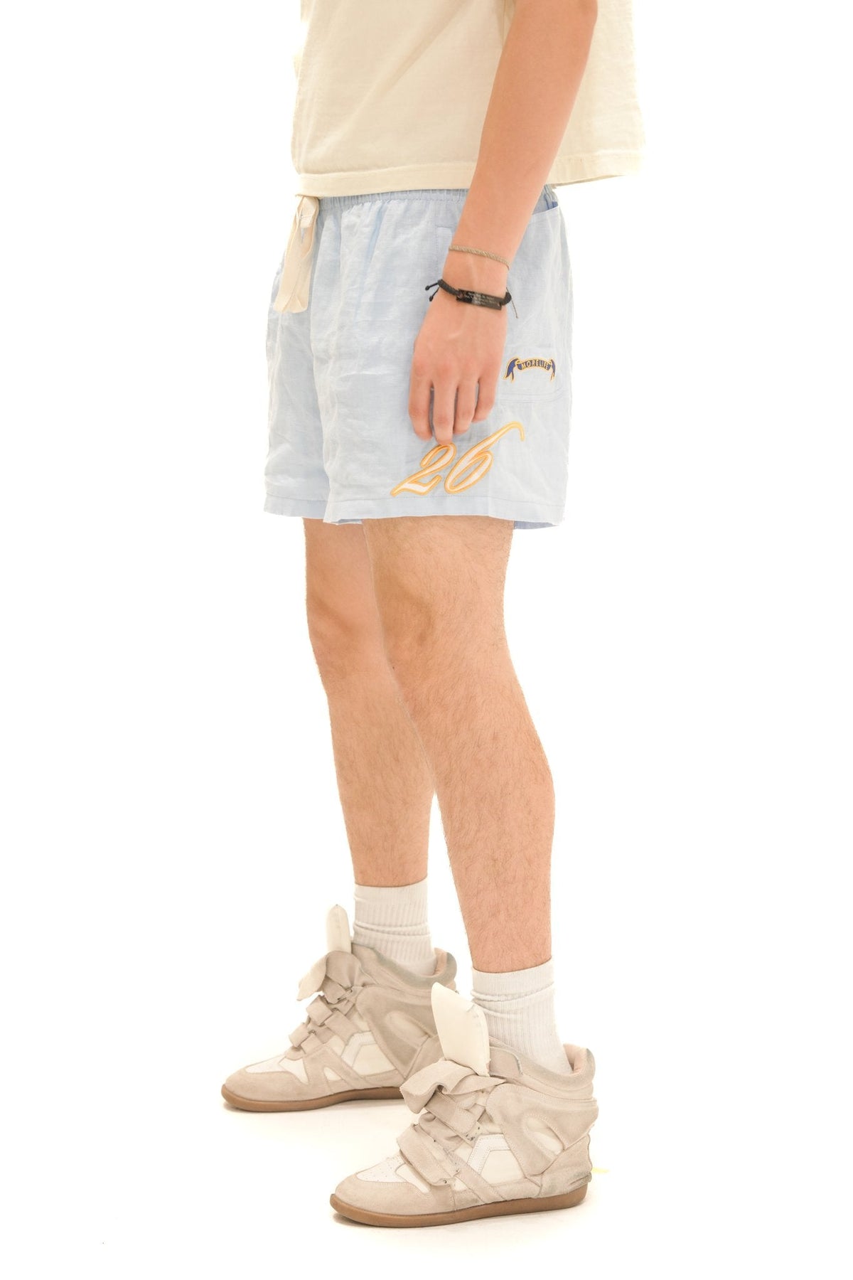 Jersey Silk Lined Linen Shorts