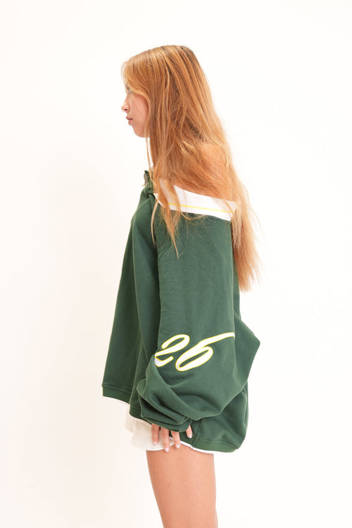 Drop Shoulder Rugby Raglan Polo