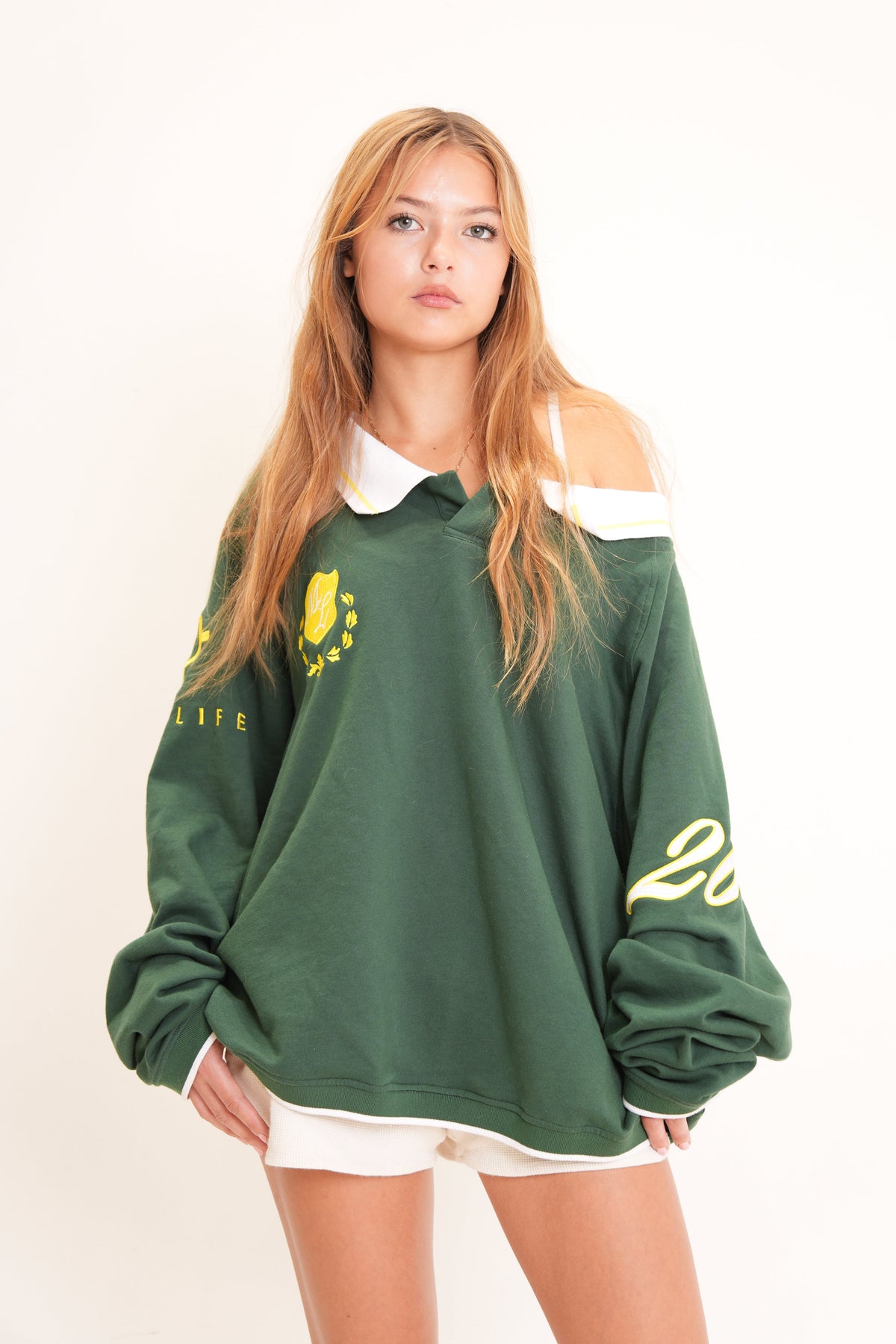 Drop Shoulder Rugby Raglan Polo